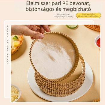 Olajfelszívó sütőpapír légsütőhöz és sütőhöz, pizza papírtálca, háztartási pergament a sütéshez