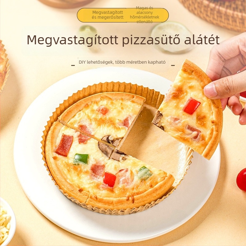 Olajfelszívó sütőpapír légsütőhöz és sütőhöz, pizza papírtálca, háztartási pergament a sütéshez