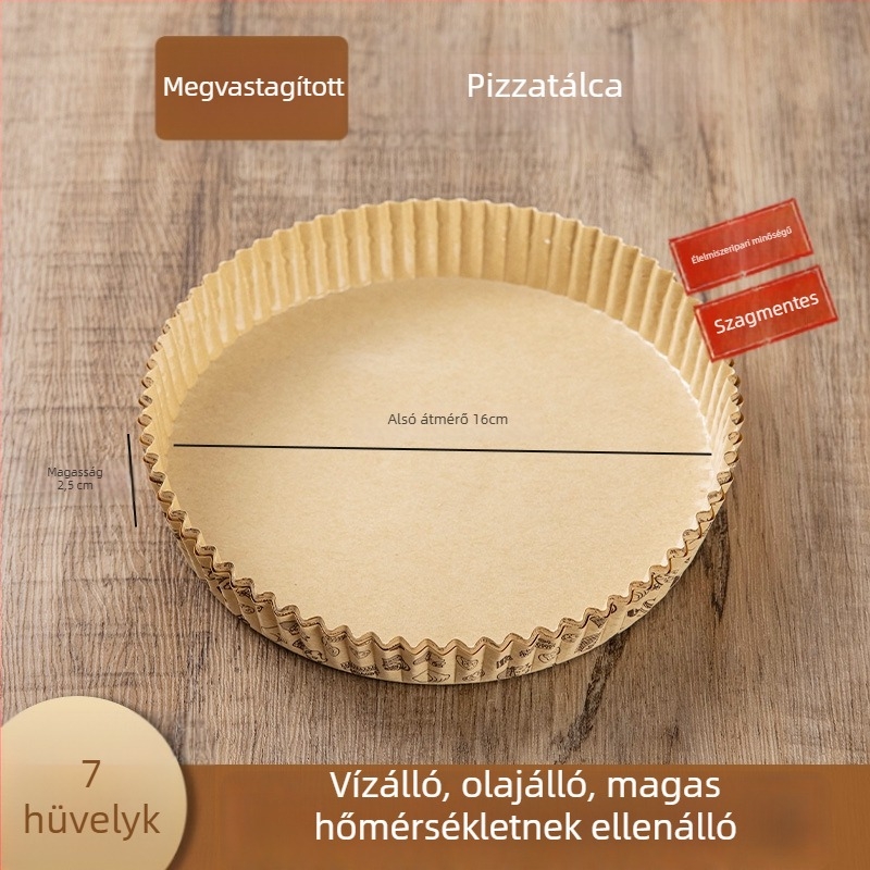 Olajfelszívó sütőpapír légsütőhöz és sütőhöz, pizza papírtálca, háztartási pergament a sütéshez