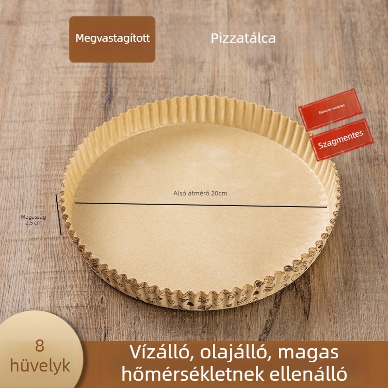 Olajfelszívó sütőpapír légsütőhöz és sütőhöz, pizza papírtálca, háztartási pergament a sütéshez