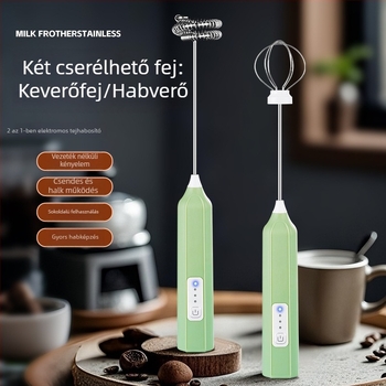 JLL7601-3 Vezeték nélküli elektromos tojásfelverő és tejszínhabosító, kompakt otthoni kávéhabosító