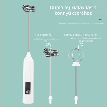 JLL7601-3 Vezeték nélküli elektromos tojásfelverő és tejszínhabosító, kompakt otthoni kávéhabosító