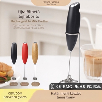Kézi elektromos mixer kávéhoz és tejhez, mini tejszínhab-habosító, tojáskeverő és krémverő