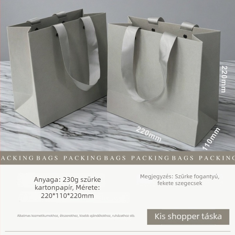 Készleten – magas minőségű üzleti ajándéktáskák megnyitó rendezvényekre, logóval nyomtathatók, papírtáskák