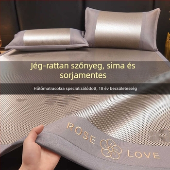 Összecsukható nyári jégselyem-rattan matrac, kétoldalas, A osztályú, anyáknak és csecsemőknek