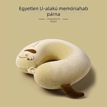 Memóriahabos nyakpárna, állat alakú, rajzfilmszerű dizájnnal, lassú rebounddal, autóútra és rövid szundikáláshoz.