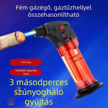 Új, átlátszó légkamrás szélálló gyújtó kültéri grillhez és moxibuzációhoz