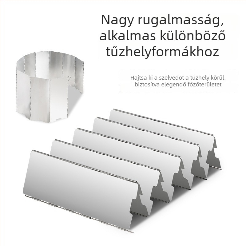 Alumíniumötvözet szélvédő kültéri gázfőzőhöz – kempingezéshez