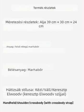 Le City női motortáska szegecsekkel, retro olaj-viaszolt bőrrel, keresztpántos