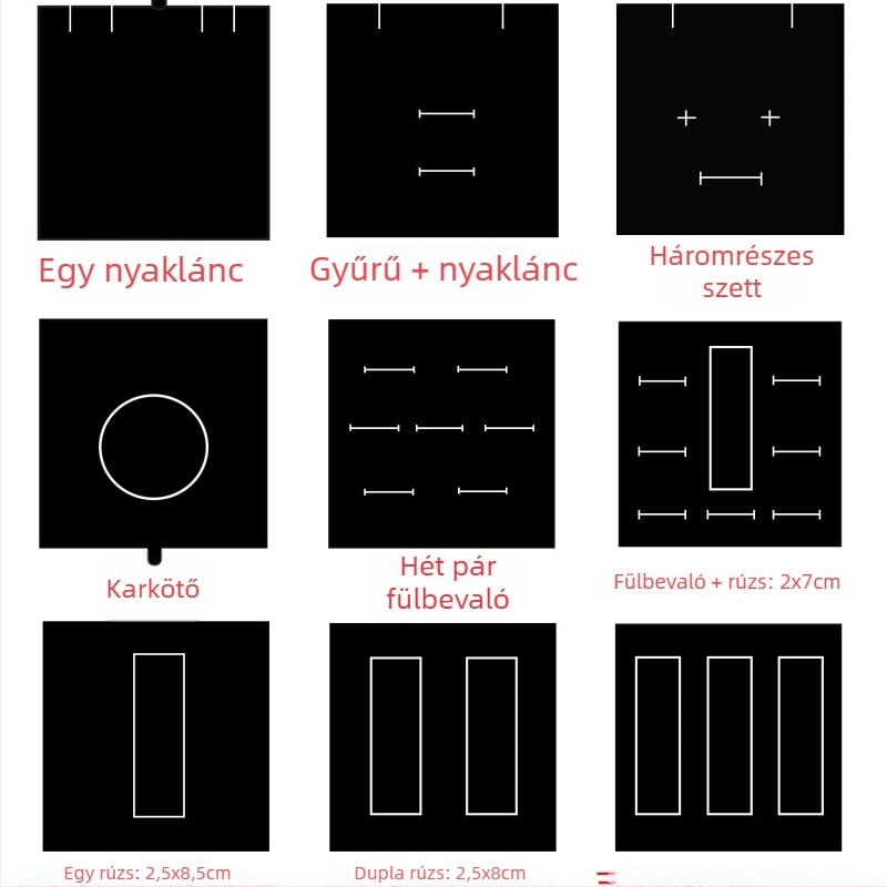 Rózsás ékszerdoboz nyaklánc és gyűrű számára