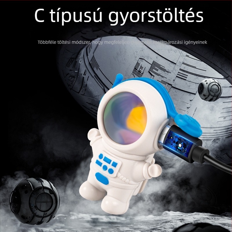 Új kerékpár hátsó lámpa USB töltéssel, űrhajós dizájnnal éjszakai biciklizéshez