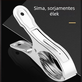 Rozsdamentes acél szárító klipsz — nagy klipsz plédekre, ruhákra, fehérneműre, zokikra és sálakra; szélálló kialakítás