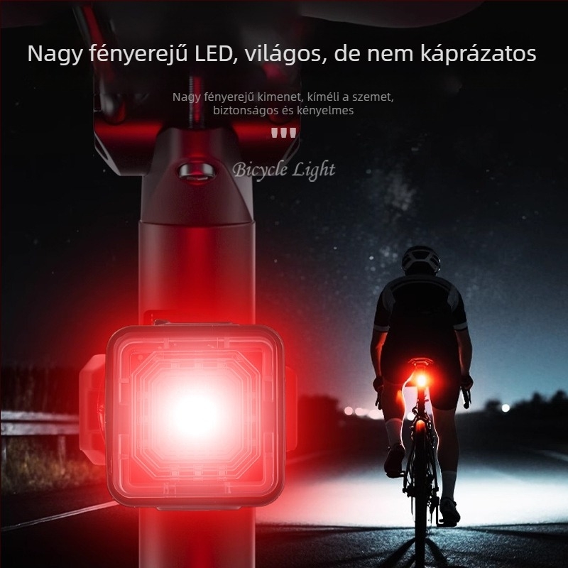 Elő- és hátsó kerékpárvilágítás készlet, nagy fényerejű biztonsági lámpák, USB-töltéses vízálló világítás kerékpárhoz, kiegészítők