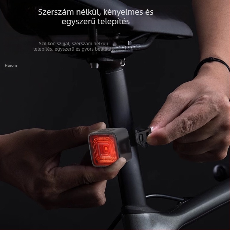Elő- és hátsó kerékpárvilágítás készlet, nagy fényerejű biztonsági lámpák, USB-töltéses vízálló világítás kerékpárhoz, kiegészítők