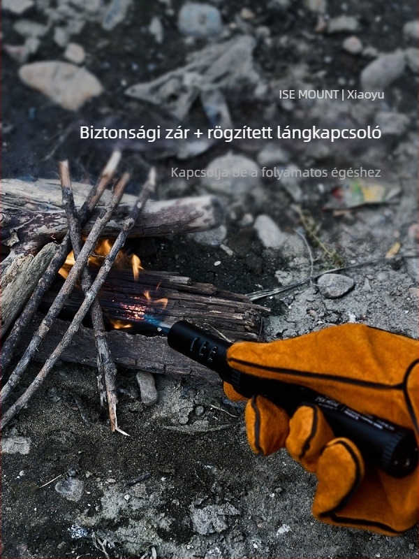 ISE MOUNT Fekete Szamuráj Gyújtó Kempinghez és BBQ-hoz — Szórópisztoly, Szélálló