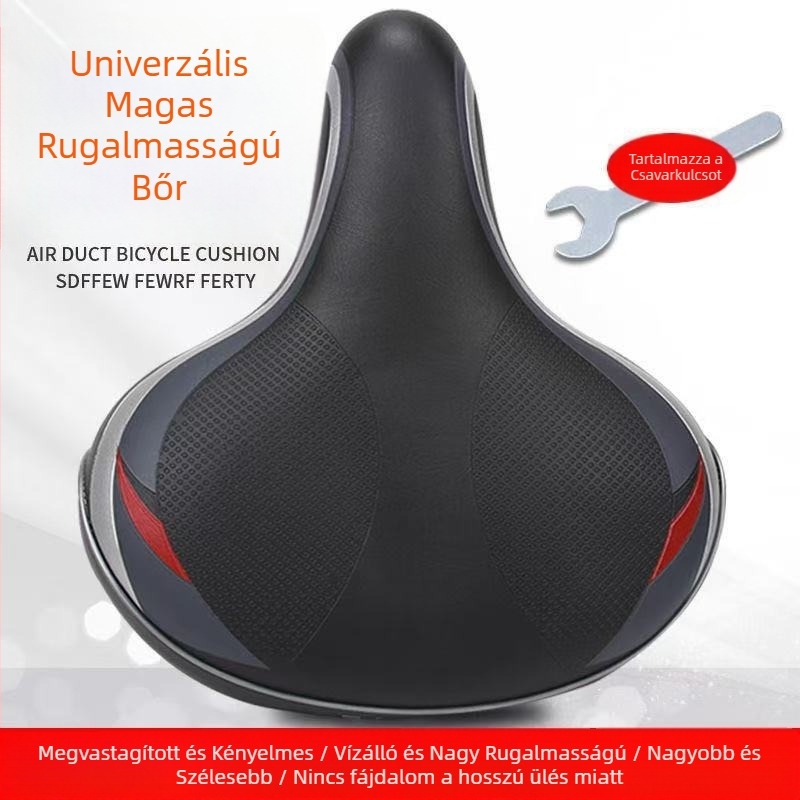 Hegyi kerékpárnyereg, univerzális üléspárna, klasszikus nagy méretű nyereg, vízálló és csúszásmentes, kerékpár kiegészítő