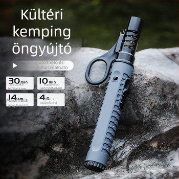 Hordozható kemping gyújtópisztoly, főzőpult kiegészítőkkel, BBQ lángoló eszközzel és felfújható gyújtóval