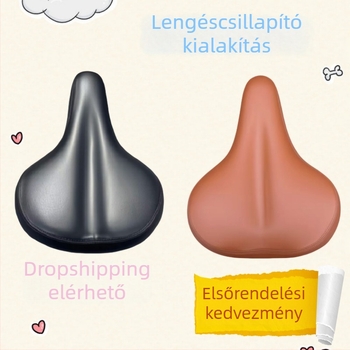 Megvastagított, puha és kényelmes kerékpárnyereg párna, ütéscsillapítással, univerzális, nagy méret