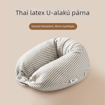 Thaiföldi latex U-formájú nyakpárna utazáshoz és alváshoz repülőgépen
