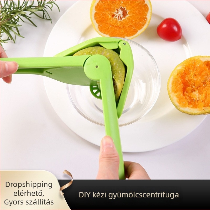 Kézi citrusprés citromhoz és narancshoz, többfunkciós háztartási gyümölcsprés, kompakt