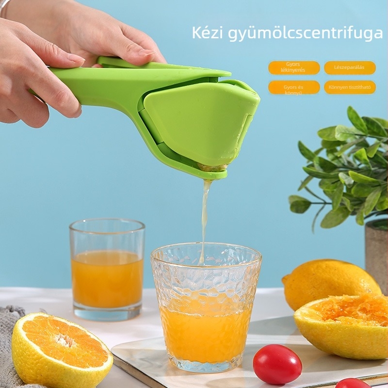 Kézi citrusprés citromhoz és narancshoz, többfunkciós háztartási gyümölcsprés, kompakt