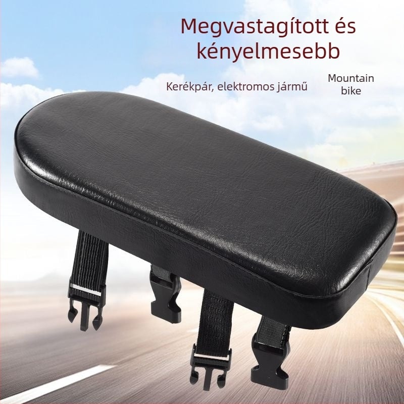Megerősített hátsó ülőpárna kerékpárhoz — puha utas párna, kompatibilis elektromos kerékpárokkal, kényelmes gyermekülés