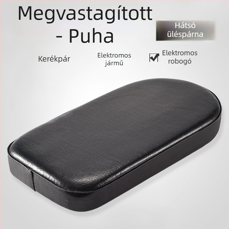Megerősített hátsó ülőpárna kerékpárhoz — puha utas párna, kompatibilis elektromos kerékpárokkal, kényelmes gyermekülés
