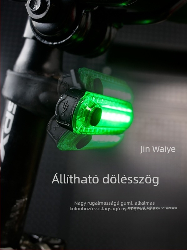 USB töltésű kerékpár hátsó lámpa éjszakai vezetéshez, MTB hátsó lámpa kiegészítő
