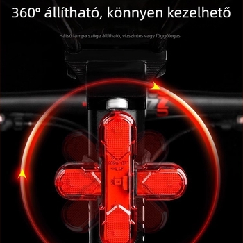 USB-töltővel ellátott kerékpár hátsó lámpa, éjszakai kerékpározáshoz figyelmeztető fény, nagy fényerejű