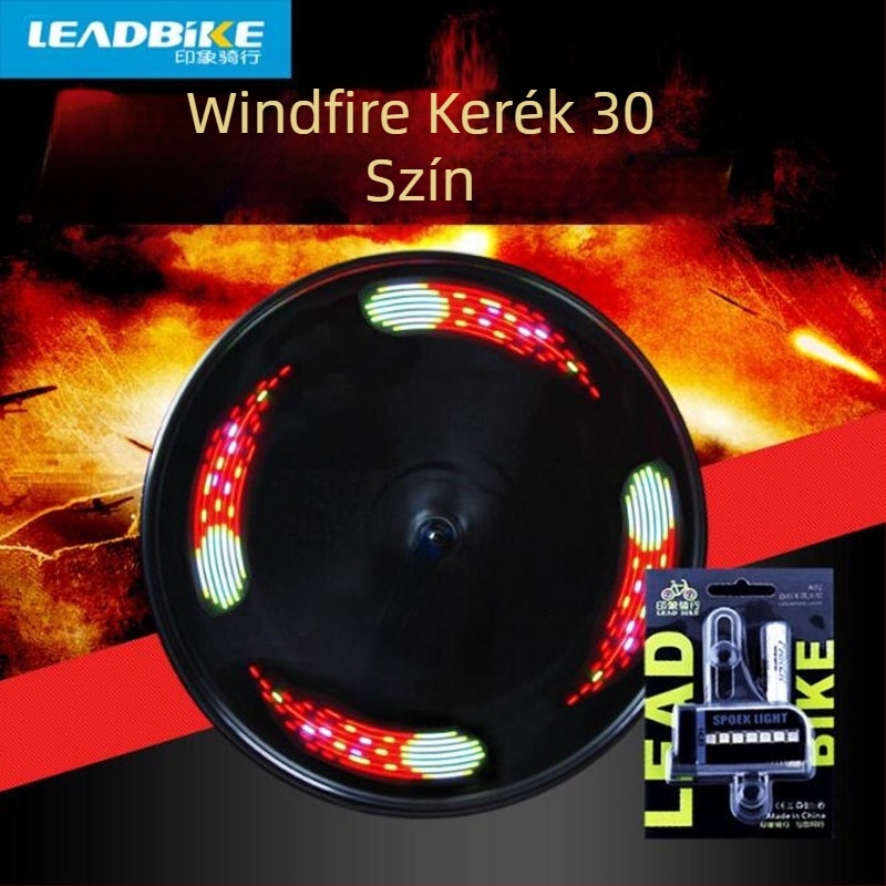 14 LED-es kerékvilágítás fix kerékű kerékpárhoz, éjszakai tekeréshez, vízálló figyelmeztető fény A02