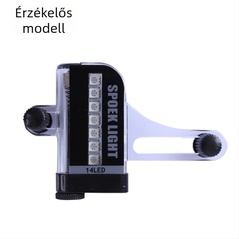 14 LED-es kerékvilágítás fix kerékű kerékpárhoz, éjszakai tekeréshez, vízálló figyelmeztető fény A02