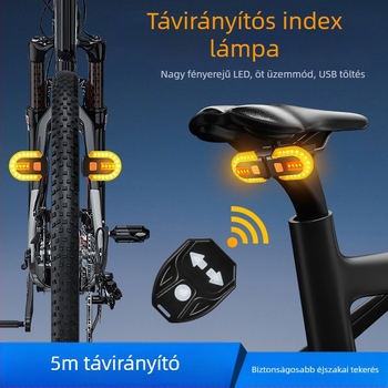 Újratölthető, vezeték nélküli távirányítású hátsó lámpa mountain bike-hoz, leválasztható éjszakai tekeréshez