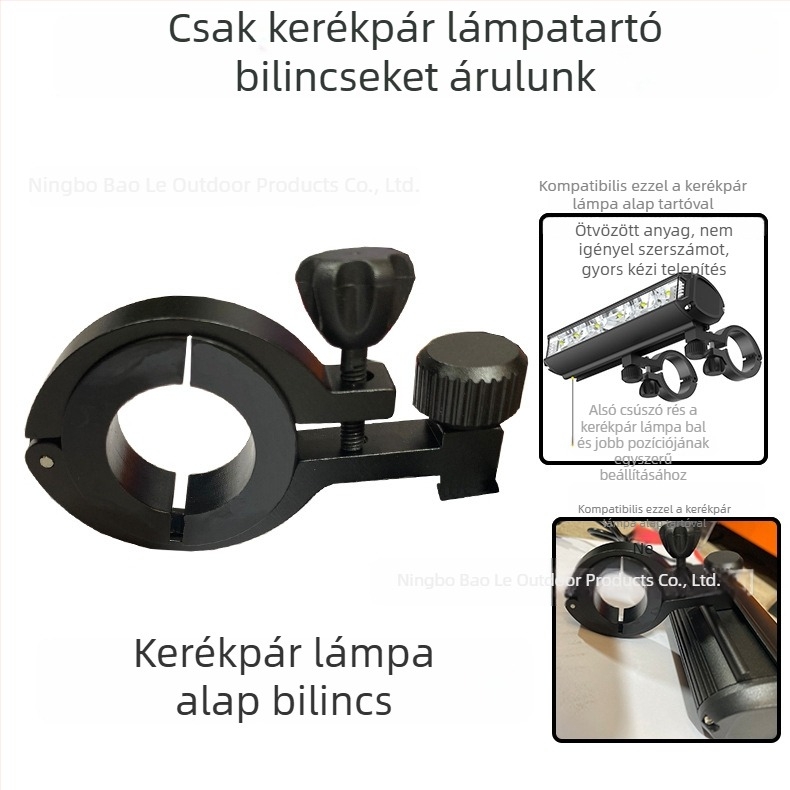 Kerékpár első lámpa bázis- és horizontális kinyújtó tartó, fém lámpatartó