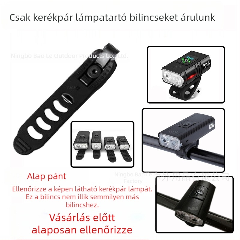 Kerékpár első lámpa bázis- és horizontális kinyújtó tartó, fém lámpatartó