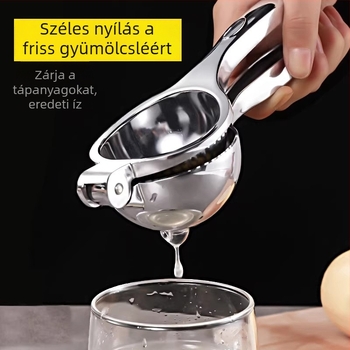 Kézi citromprés 304 rozsdamentes acélból — többfunkciós gyümölcsprés, citromklipsz