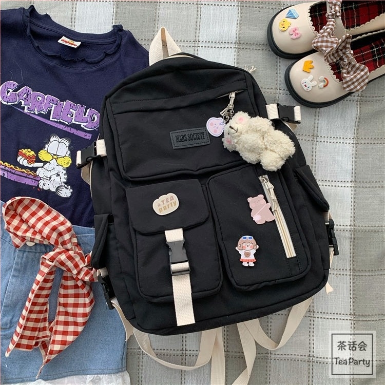 Koreai Instagram-stílusú Akadémia hátizsák, japán Harajuku vintage diák táska nőknek, sokoldalú utazáshoz, könnyű