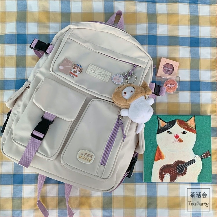 Koreai Instagram-stílusú Akadémia hátizsák, japán Harajuku vintage diák táska nőknek, sokoldalú utazáshoz, könnyű