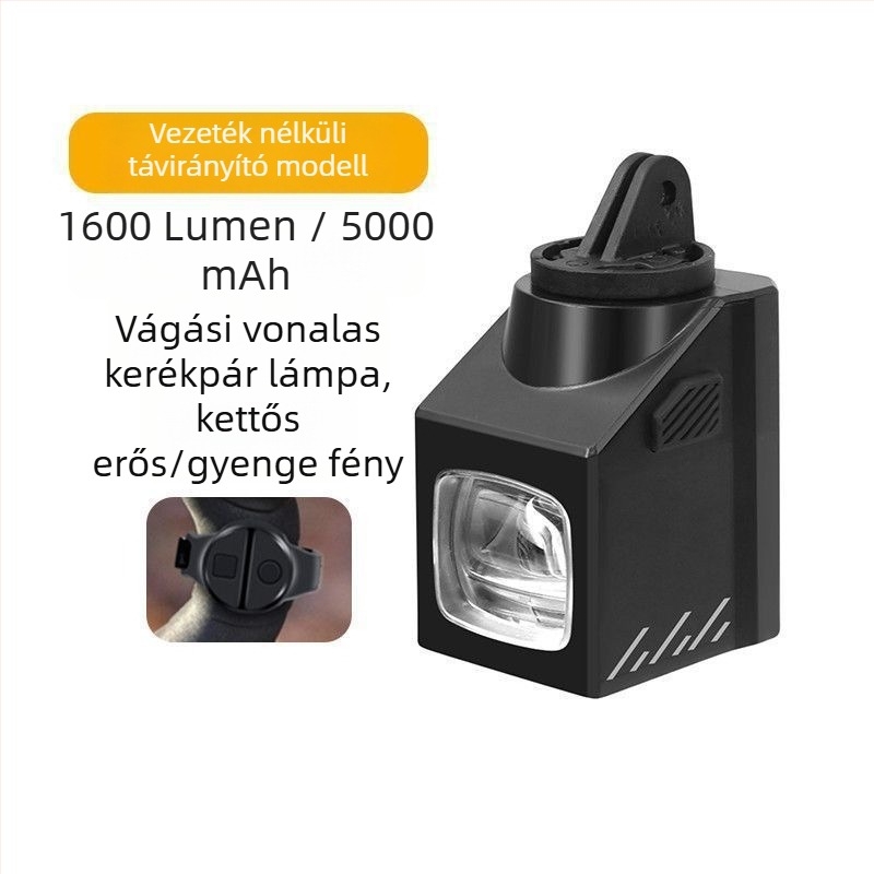 1600 lumenes kerékpár első lámpa éjszakai tekeréshez – országút és hegyi kerékpár, magas fényerő