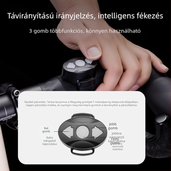 TOSUOD Kerékpár hátsó lámpa távirányítóval – rendkívül fényes, több színű világítással, éjszakai tekeréshez hegyi és országúti útvonalakon, fék szenzoros figyelmeztető fény