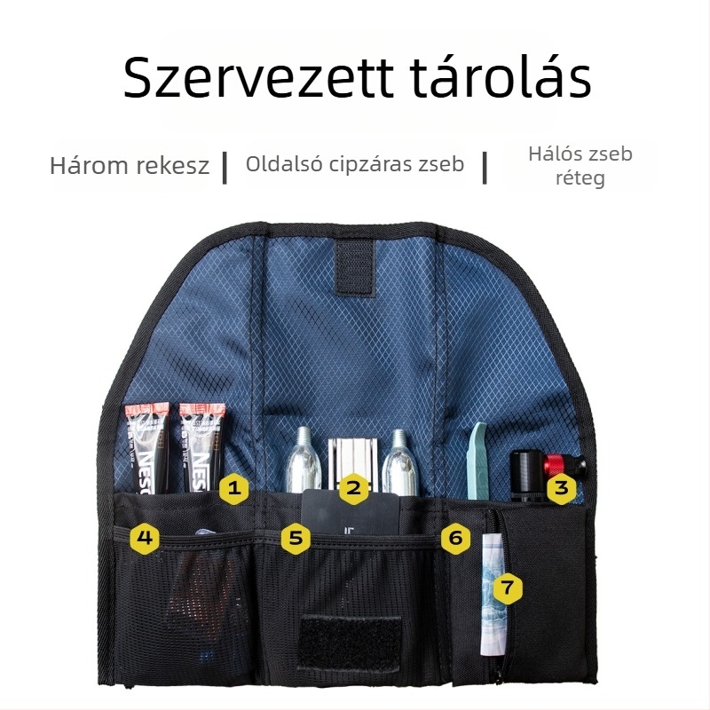 ENLEE 1L poliészter hátsó bringás táska – gyorsrögzítés, multifunkciós szerszámtartó