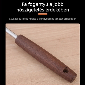 Konyhai spatula és főzőkanál készlet rozsdamentes acélból, két darab, hőálló