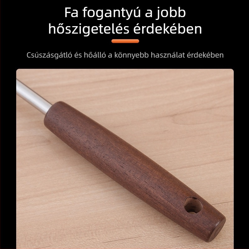 Konyhai spatula és főzőkanál készlet rozsdamentes acélból, két darab, hőálló