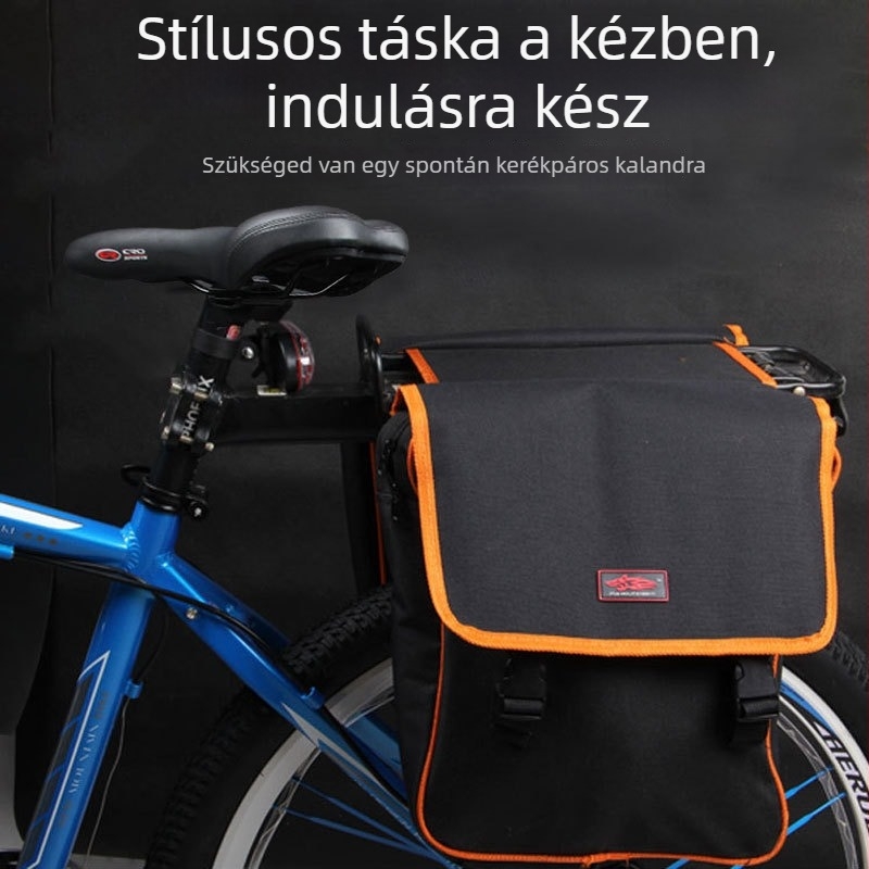 Kétoldalas hátsó nyeregtáska hegyi kerékpárhoz, kopásálló, nagy kapacitású