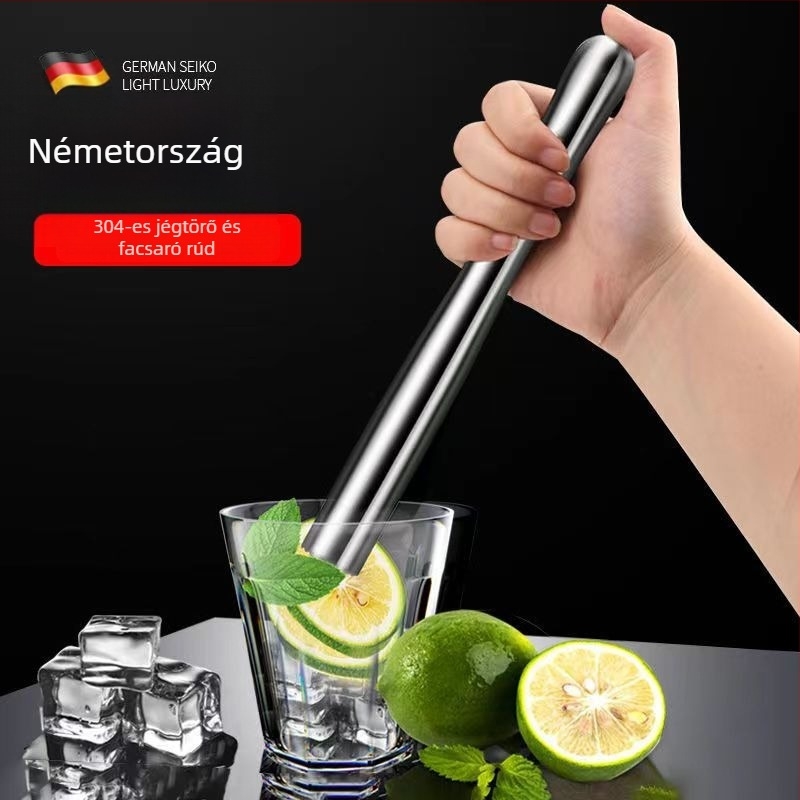 Rozsdamentes acél gyümölcsmorzoló, citromkalapács, kézi prés az tej-tea készítéséhez, jégzúzó
