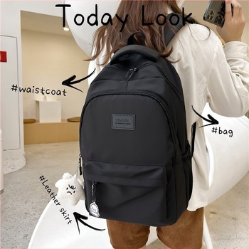 Mori stílusú nagy kapacitású hátizsák nőknek, minimalistás kampusz stílusú hátizsák, 16 hüvelykes laptophoz, 20–35 L