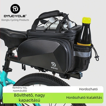 Vízálló hátsó csomagtartó táska mountain bike-hoz, 37 liter, dupla bővítéssel