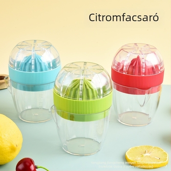 Háztartási műanyag citromfacsaró, háztartási használatra, mini gyümölcslé nyomóedény, kézzel készített