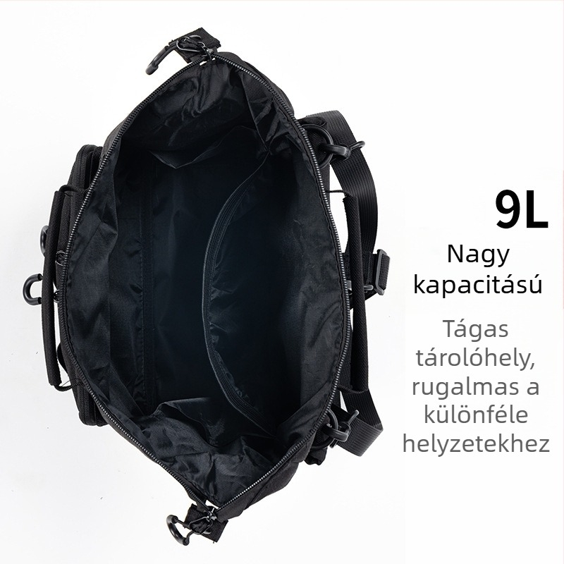 Xiaobu összecsukható kerékpáros táska, Pig Nose Bag, 9 literes kapacitás, városi közlekedésre és utazáshoz, adapterrel