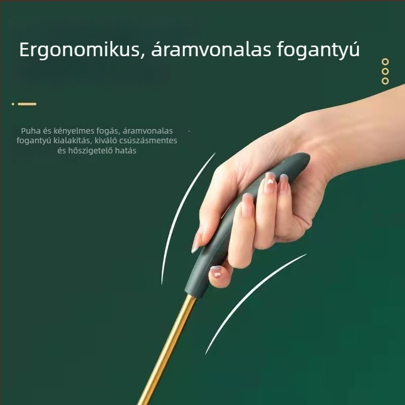 Élelmiszer-minőségű szilikon konyhai eszközök készlet: spatula, kanál és szitás kanál; tapadásmentes, hőálló
