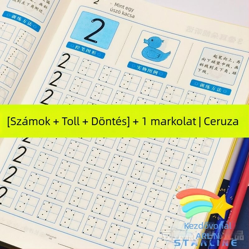 Pinyin és a számok követése gyerekeknek: íráskészség-tréning pontmátrixos kontrollal és radikál gyakorlatok